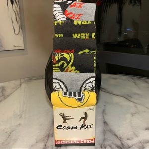 6 Pairs of Men's Cobra Kai Karate Kid Casual Crew Socks